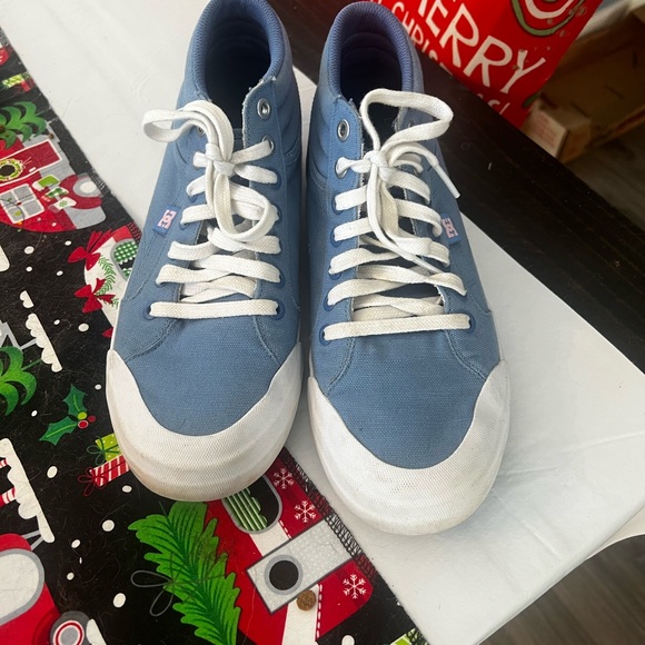 DC Shoes Youth Sz 7 Evan Hi TX Sneakers Lace Up ADGS300055 Blue Canvas High Top - Picture 2 of 6